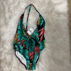 You're Welcome one piece Tropical XS bathing Suit